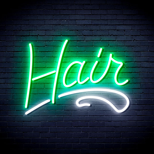 advpro-hair-ultra-bright-led-neon-sign-fnu0279 - White & Green