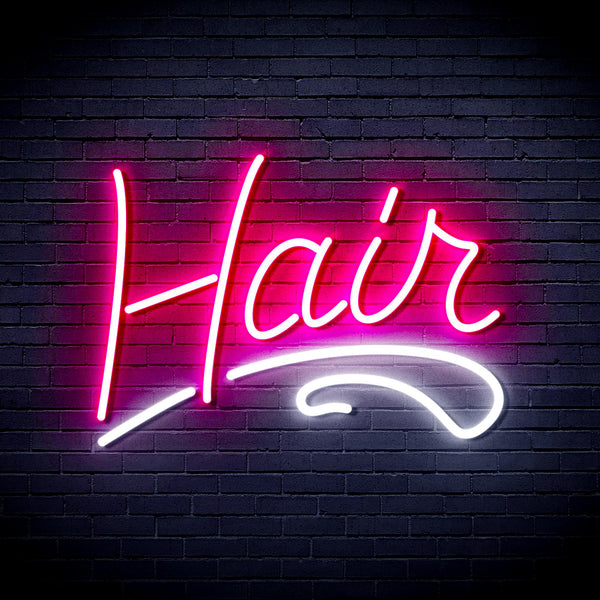 advpro-hair-ultra-bright-led-neon-sign-fnu0279 - White & Pink