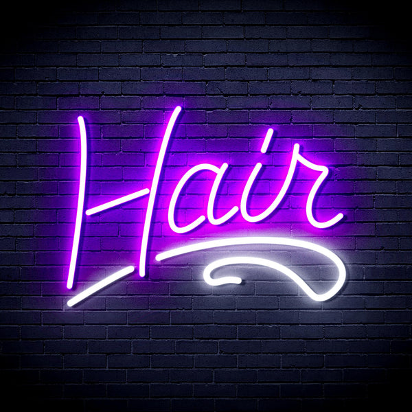 advpro-hair-ultra-bright-led-neon-sign-fnu0279 - White & Purple