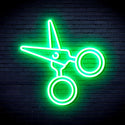 advpro-scissors-ultra-bright-led-neon-sign-fnu0282 - Green