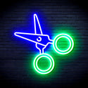 advpro-scissors-ultra-bright-led-neon-sign-fnu0282 - Green & Blue