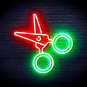 advpro-scissors-ultra-bright-led-neon-sign-fnu0282 - Green & Red