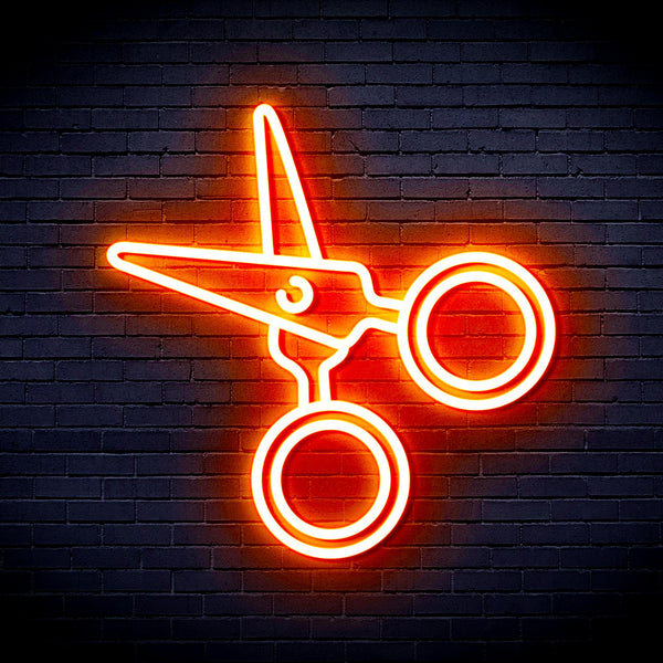 advpro-scissors-ultra-bright-led-neon-sign-fnu0282 - Orange