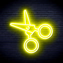 advpro-scissors-ultra-bright-led-neon-sign-fnu0282 - Yellow