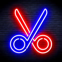 advpro-scissors-ultra-bright-led-neon-sign-fnu0285 - Blue & Red