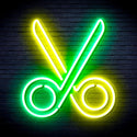 advpro-scissors-ultra-bright-led-neon-sign-fnu0285 - Green & Yellow