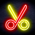 advpro-scissors-ultra-bright-led-neon-sign-fnu0285 - Red & Yellow