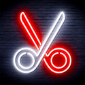 advpro-scissors-ultra-bright-led-neon-sign-fnu0285 - White & Red