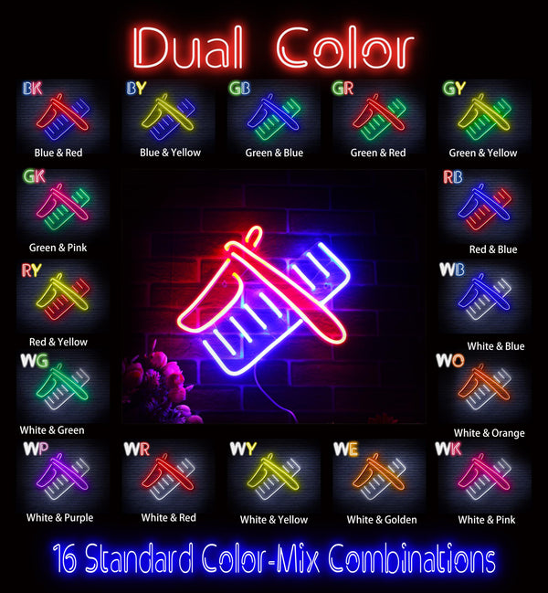 advpro-shavers-and-comb-ultra-bright-led-neon-sign-fnu0286 - Dual-Color