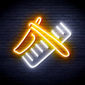 advpro-shavers-and-comb-ultra-bright-led-neon-sign-fnu0286 - White & Golden Yellow