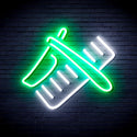 advpro-shavers-and-comb-ultra-bright-led-neon-sign-fnu0286 - White & Green