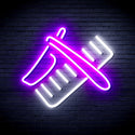 advpro-shavers-and-comb-ultra-bright-led-neon-sign-fnu0286 - White & Purple