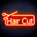 advpro-hair-cut-with-scissors-ultra-bright-led-neon-sign-fnu0287 - Orange