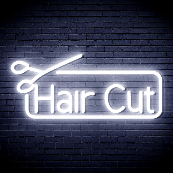 advpro-hair-cut-with-scissors-ultra-bright-led-neon-sign-fnu0287 - White
