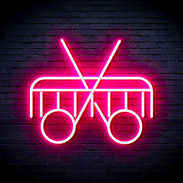 advpro-scissors-and-comb-ultra-bright-led-neon-sign-fnu0288 - Pink
