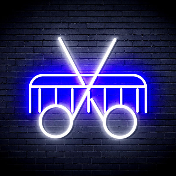 advpro-scissors-and-comb-ultra-bright-led-neon-sign-fnu0288 - White & Blue