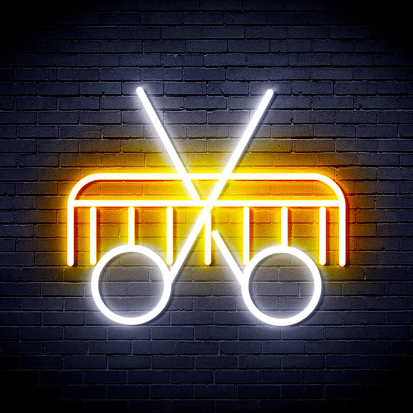 advpro-scissors-and-comb-ultra-bright-led-neon-sign-fnu0288 - White & Golden Yellow