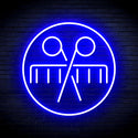 advpro-scissors-and-comb-ultra-bright-led-neon-sign-fnu0289 - Blue