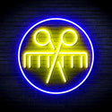 advpro-scissors-and-comb-ultra-bright-led-neon-sign-fnu0289 - Blue & Yellow