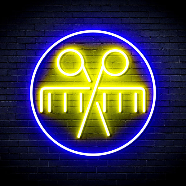 advpro-scissors-and-comb-ultra-bright-led-neon-sign-fnu0289 - Blue & Yellow