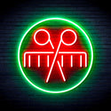 advpro-scissors-and-comb-ultra-bright-led-neon-sign-fnu0289 - Green & Red