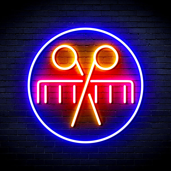 advpro-scissors-and-comb-ultra-bright-led-neon-sign-fnu0289 - Multi-Color 3