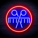 advpro-scissors-and-comb-ultra-bright-led-neon-sign-fnu0289 - Red & Blue