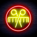 advpro-scissors-and-comb-ultra-bright-led-neon-sign-fnu0289 - Red & Yellow