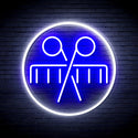 advpro-scissors-and-comb-ultra-bright-led-neon-sign-fnu0289 - White & Blue
