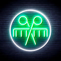 advpro-scissors-and-comb-ultra-bright-led-neon-sign-fnu0289 - White & Green