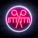 advpro-scissors-and-comb-ultra-bright-led-neon-sign-fnu0289 - White & Pink