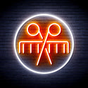 advpro-scissors-and-comb-ultra-bright-led-neon-sign-fnu0289 - White & Orange