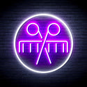 advpro-scissors-and-comb-ultra-bright-led-neon-sign-fnu0289 - White & Purple