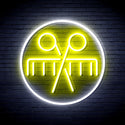 advpro-scissors-and-comb-ultra-bright-led-neon-sign-fnu0289 - White & Yellow