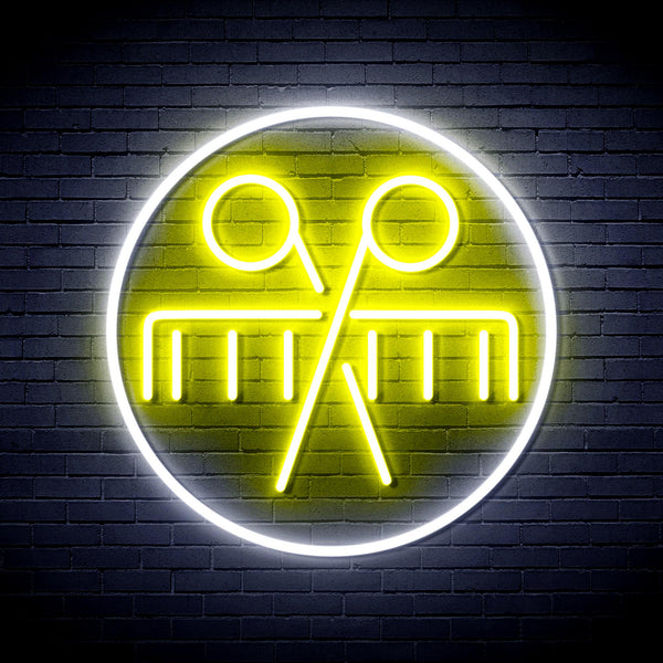 advpro-scissors-and-comb-ultra-bright-led-neon-sign-fnu0289 - White & Yellow