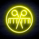 advpro-scissors-and-comb-ultra-bright-led-neon-sign-fnu0289 - Yellow