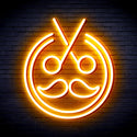 advpro-scissors-with-moustache-ultra-bright-led-neon-sign-fnu0290 - Golden Yellow