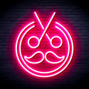 advpro-scissors-with-moustache-ultra-bright-led-neon-sign-fnu0290 - Pink