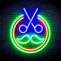 advpro-scissors-with-moustache-ultra-bright-led-neon-sign-fnu0290 - Multi-Color 3