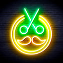 advpro-scissors-with-moustache-ultra-bright-led-neon-sign-fnu0290 - Multi-Color 4