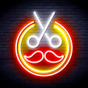 advpro-scissors-with-moustache-ultra-bright-led-neon-sign-fnu0290 - Multi-Color 6