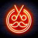 advpro-scissors-with-moustache-ultra-bright-led-neon-sign-fnu0290 - Orange