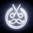advpro-scissors-with-moustache-ultra-bright-led-neon-sign-fnu0290 - White