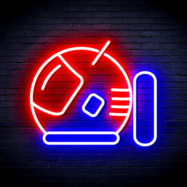 advpro-astronaut-helmet-ultra-bright-led-neon-sign-fnu0292 - Blue & Red