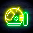advpro-astronaut-helmet-ultra-bright-led-neon-sign-fnu0292 - Green & Yellow