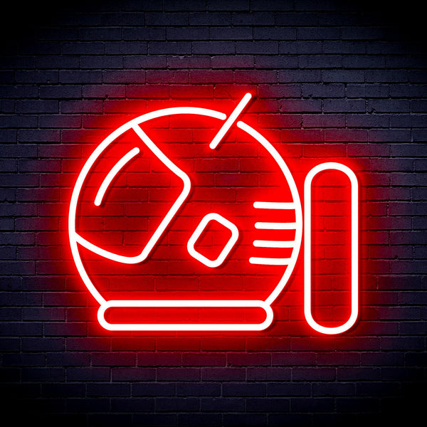 advpro-astronaut-helmet-ultra-bright-led-neon-sign-fnu0292 - Red
