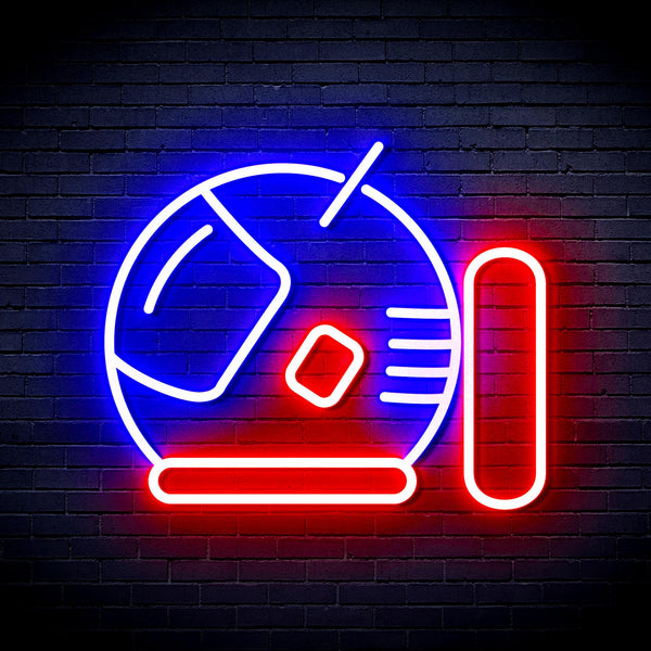 advpro-astronaut-helmet-ultra-bright-led-neon-sign-fnu0292 - Red & Blue