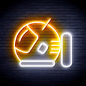advpro-astronaut-helmet-ultra-bright-led-neon-sign-fnu0292 - White & Golden Yellow