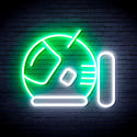 advpro-astronaut-helmet-ultra-bright-led-neon-sign-fnu0292 - White & Green