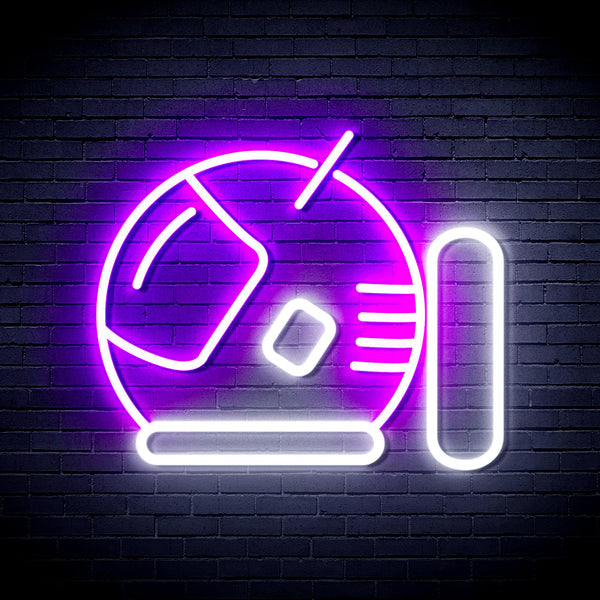 advpro-astronaut-helmet-ultra-bright-led-neon-sign-fnu0292 - White & Purple